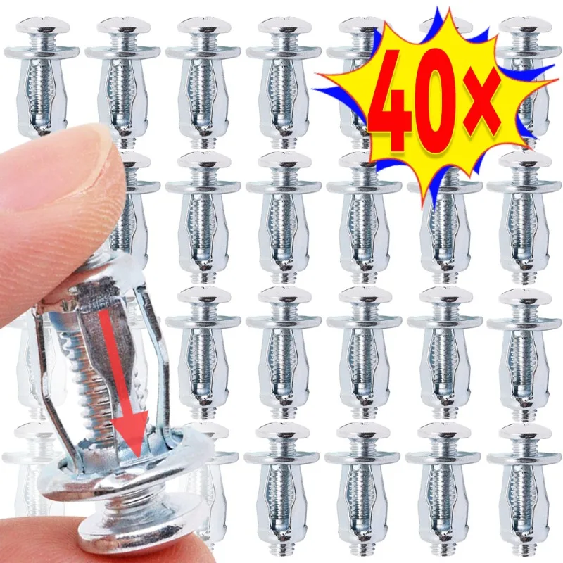 4-40Pcs M4 M5 M6 M8 Petal Rivets Nut Expansion Clamp Petal Shape Metal Rivet Nut Bolt Hollow Wall Plate Fixing Nuts Pop Screws