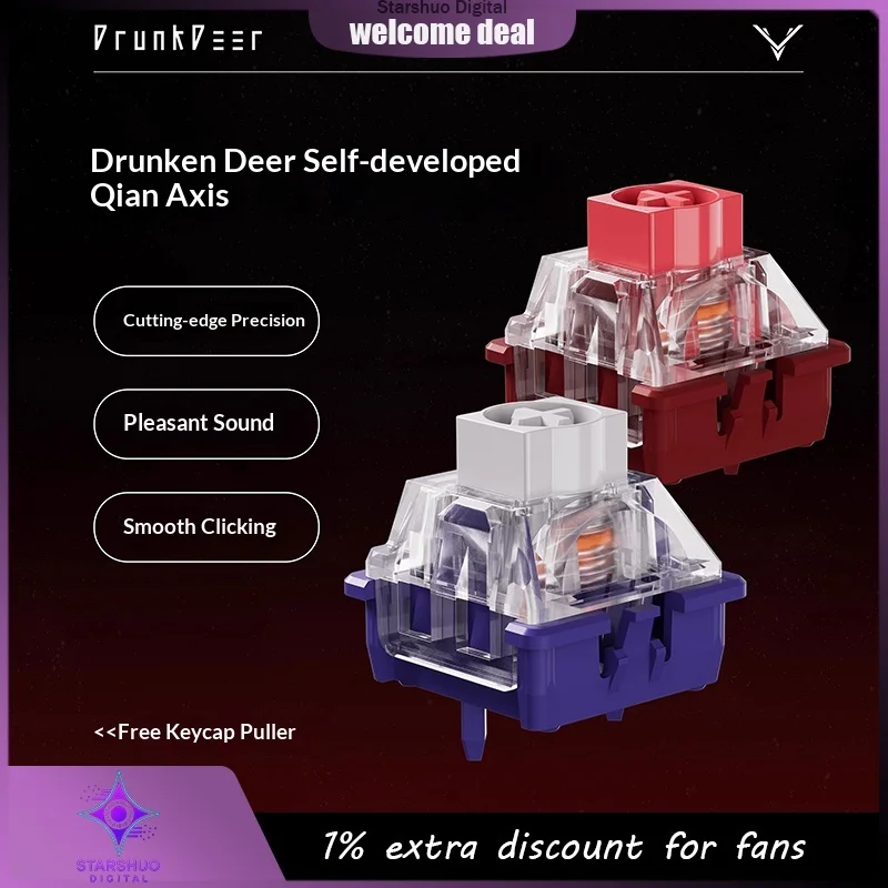 

Drunk deer Self-Developed High-Precision Magnetic Switch Hifi Mahjong Sound Smooth Rebound Customizable Key Travel