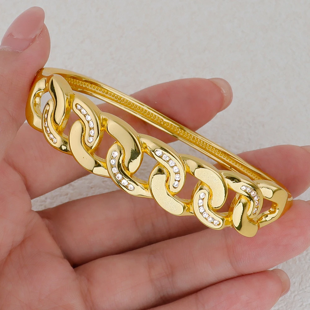 

luxury women bracelets ring stainless steel gold-plated jewelry sets daily wear High Temperament bracelets shipping