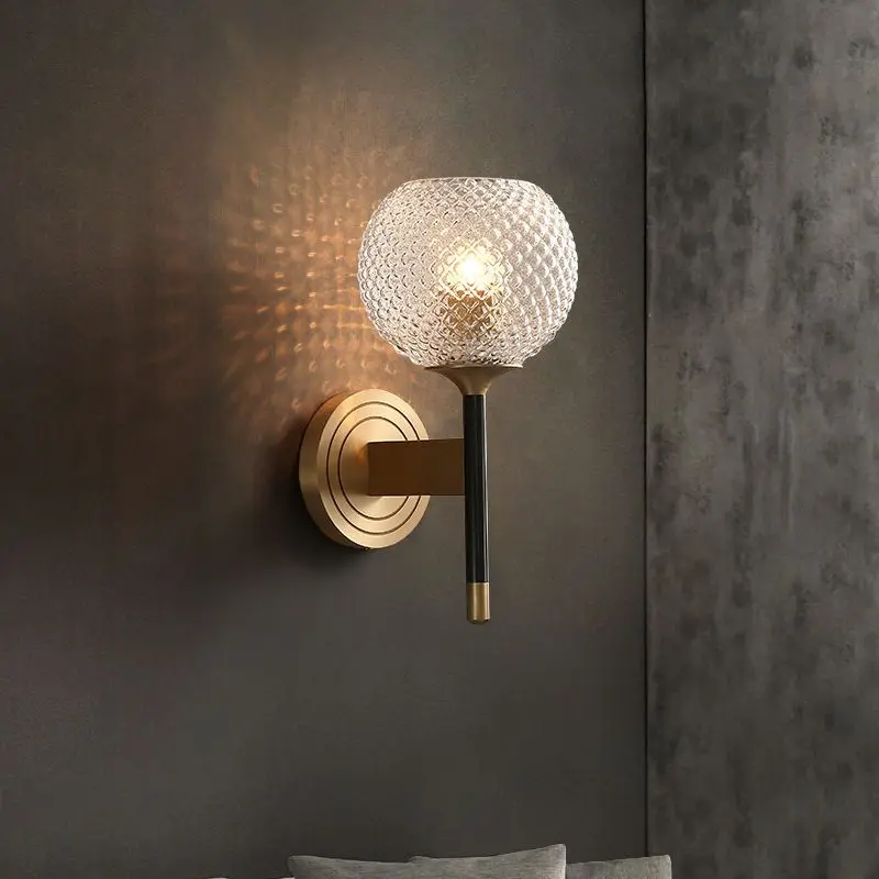 Nordic Modern Black Wall Lamp E27 LED Sconce for Bedroom Living Room Night Lighting Home Room Decor