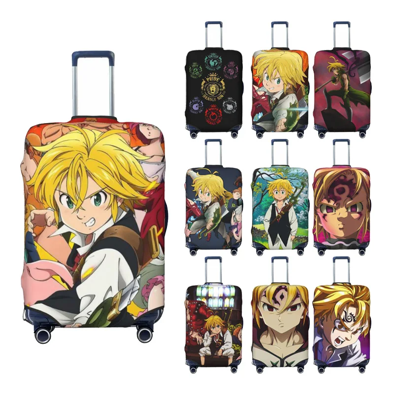 Seven Deadly Sins Print Bagagem Protetora Poeira Cobre Elastic Waterproof 18-32inch Suitcase Cover Travel Accessories