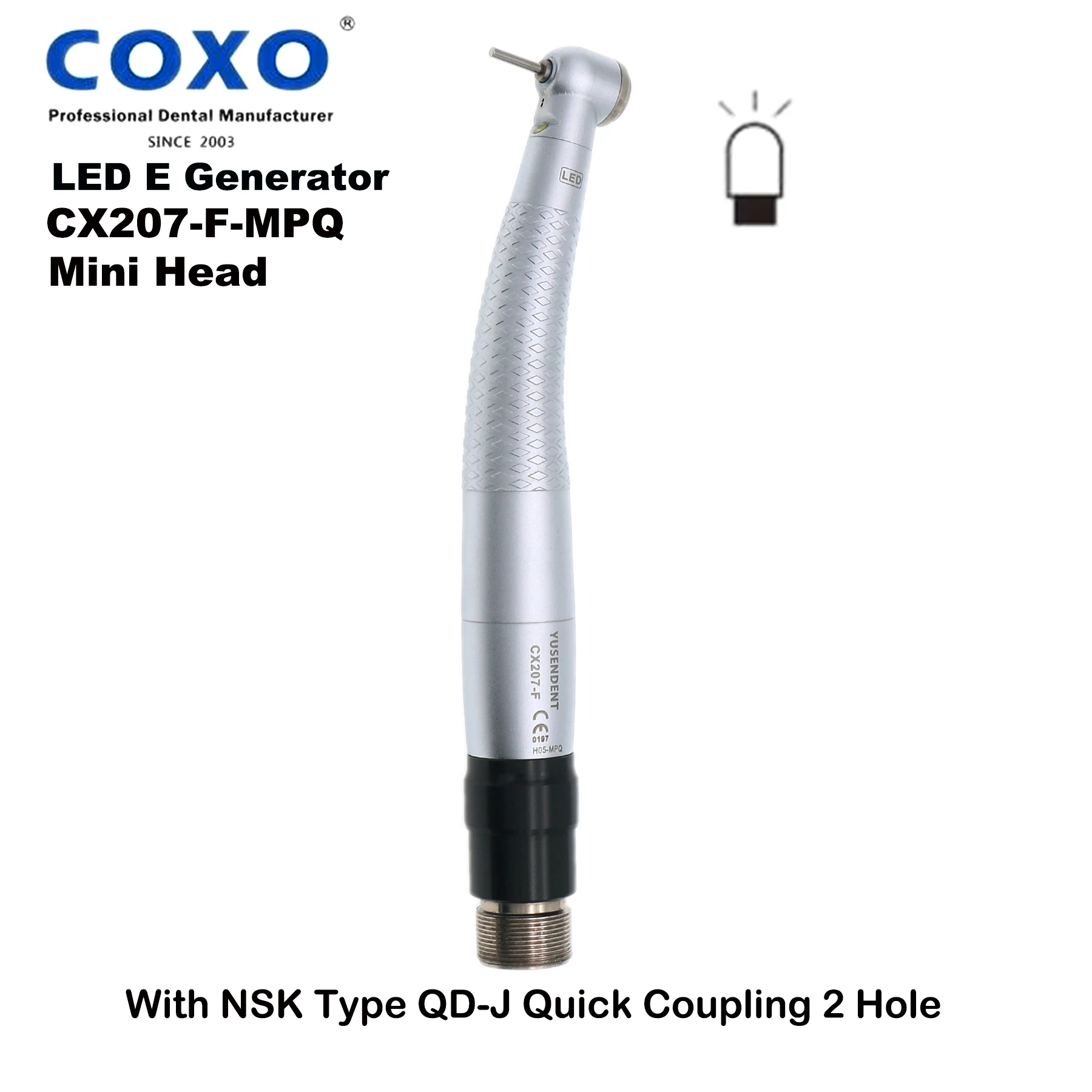 NSK PANA MAX Type COXO YUSENDENT Dental LED E Generator Self Power High Speed Air Turbine Handpiece Quick Coupling 2 4 Holes