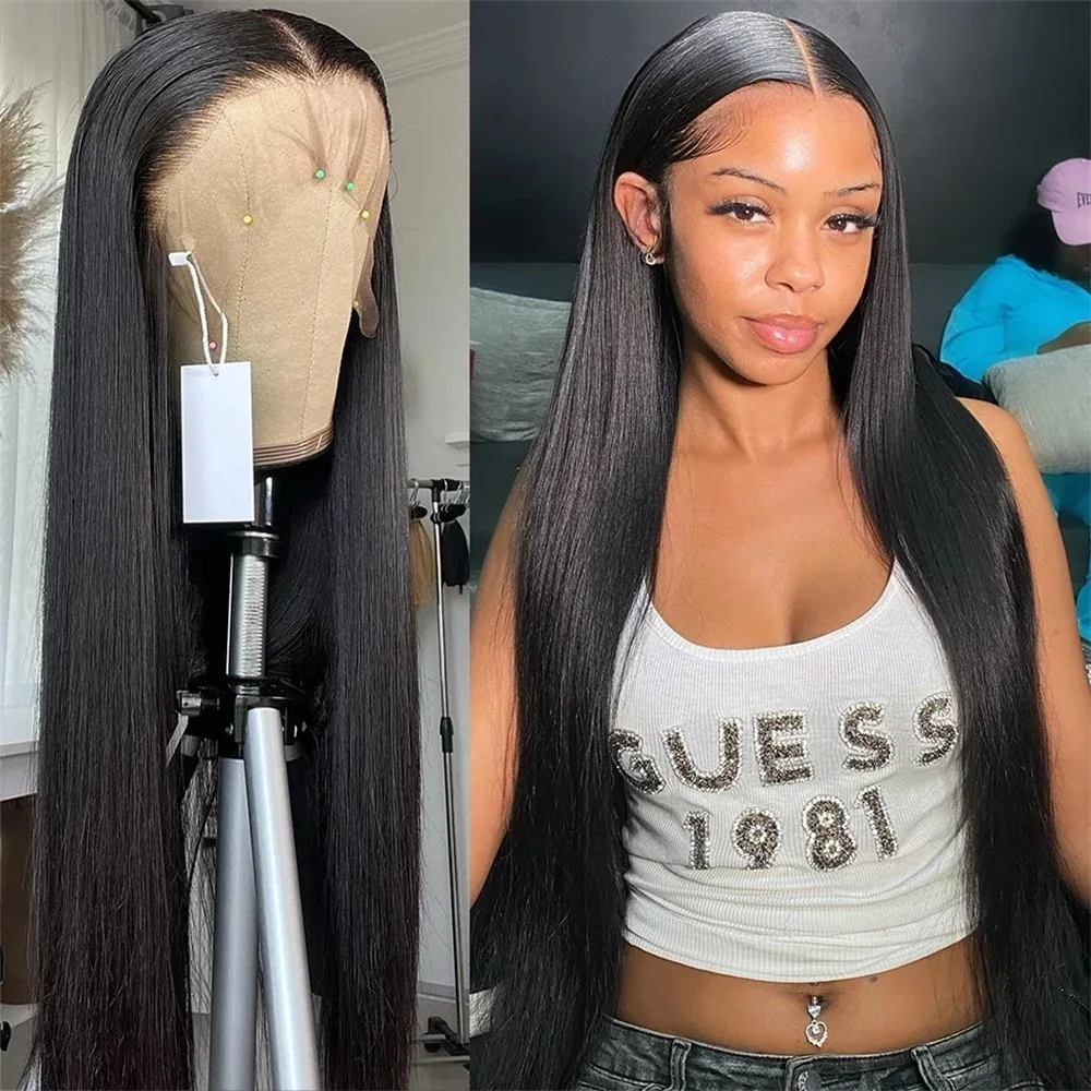 360 Lace Frontal Wig Human Hair Wigs For Women 30 36Inch Brazilian Straight 13x4/13x6 HD Transparent Lace Front Wig Pre Plucked