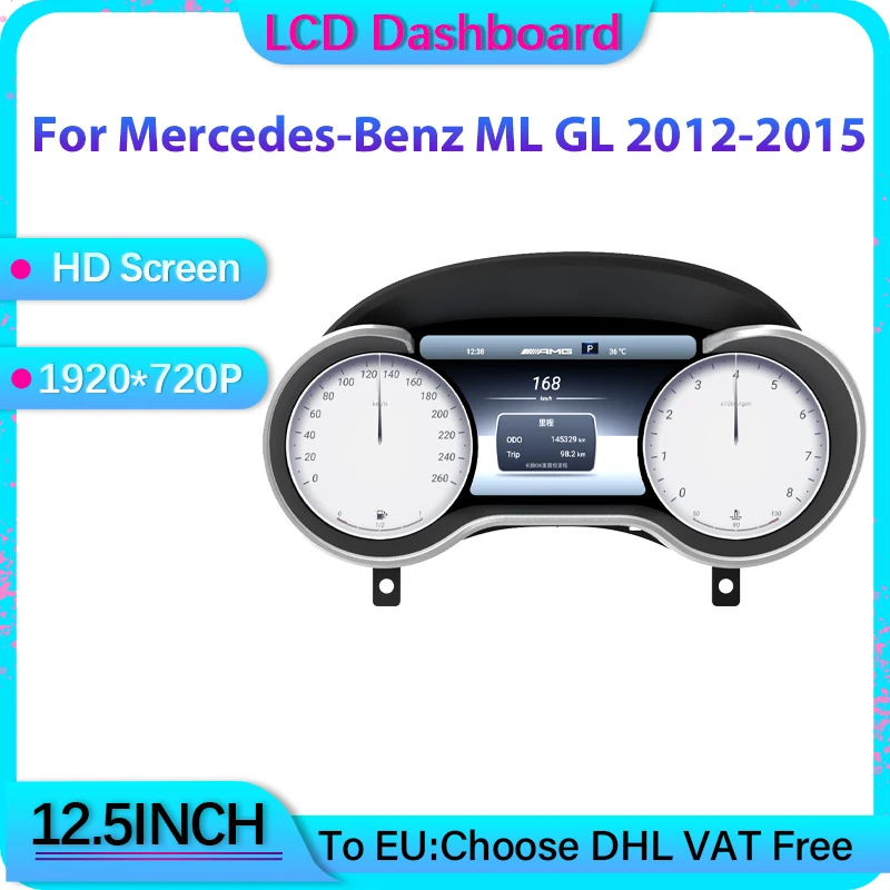 

Digital Dashboard Linux LCD Speed Meter For Benz ML W166 GL X166 ML350 2012 - 2015 Virtual Instrument Cluster CockPit Panel