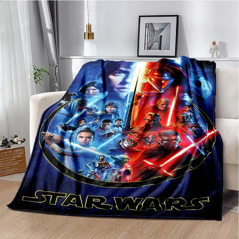 Cartoon W-Wars Anime S-Star Printed Blanket Picnic Blankets Warm Blanket Soft and Comfortable Blanket Home Travel Birthday Gift