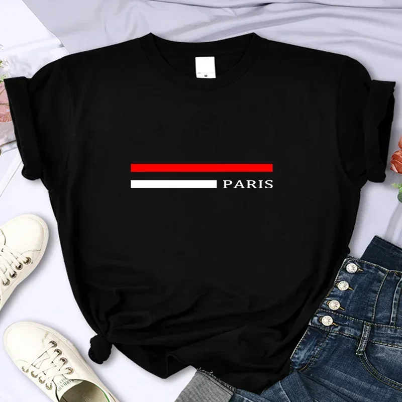 Luxury brand Paris For women's Higah high-quality summer printed T-shirt casual oversized Y2k personalized sleeve O-neck