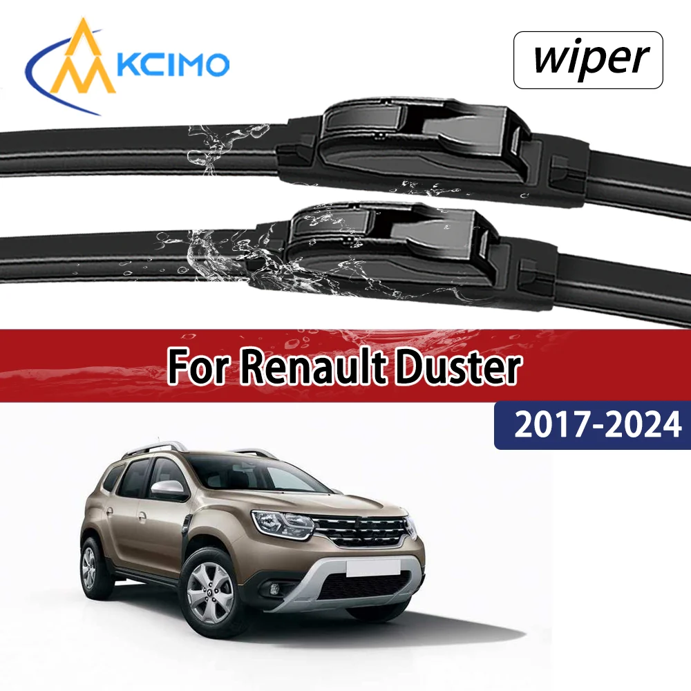 

For Renault Duster 2017-2024 2018 2019 Compatible Durable Silent Front Wiper Blades Car Windscreen Auto Window Accessories