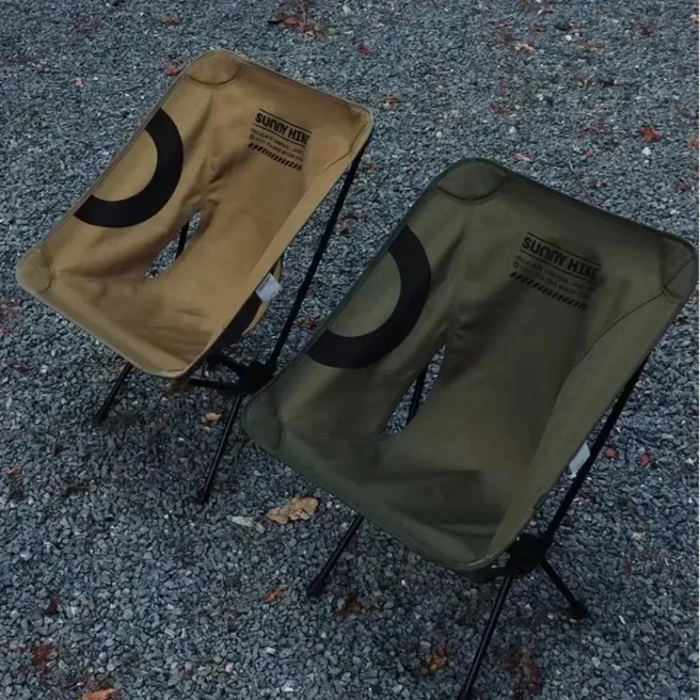 Outdoor Portable Folding Aluminum Alloy Moon Chair Leisure Lightweight Camping Fishing Chair for Travel Beach Home Garden Use view 4