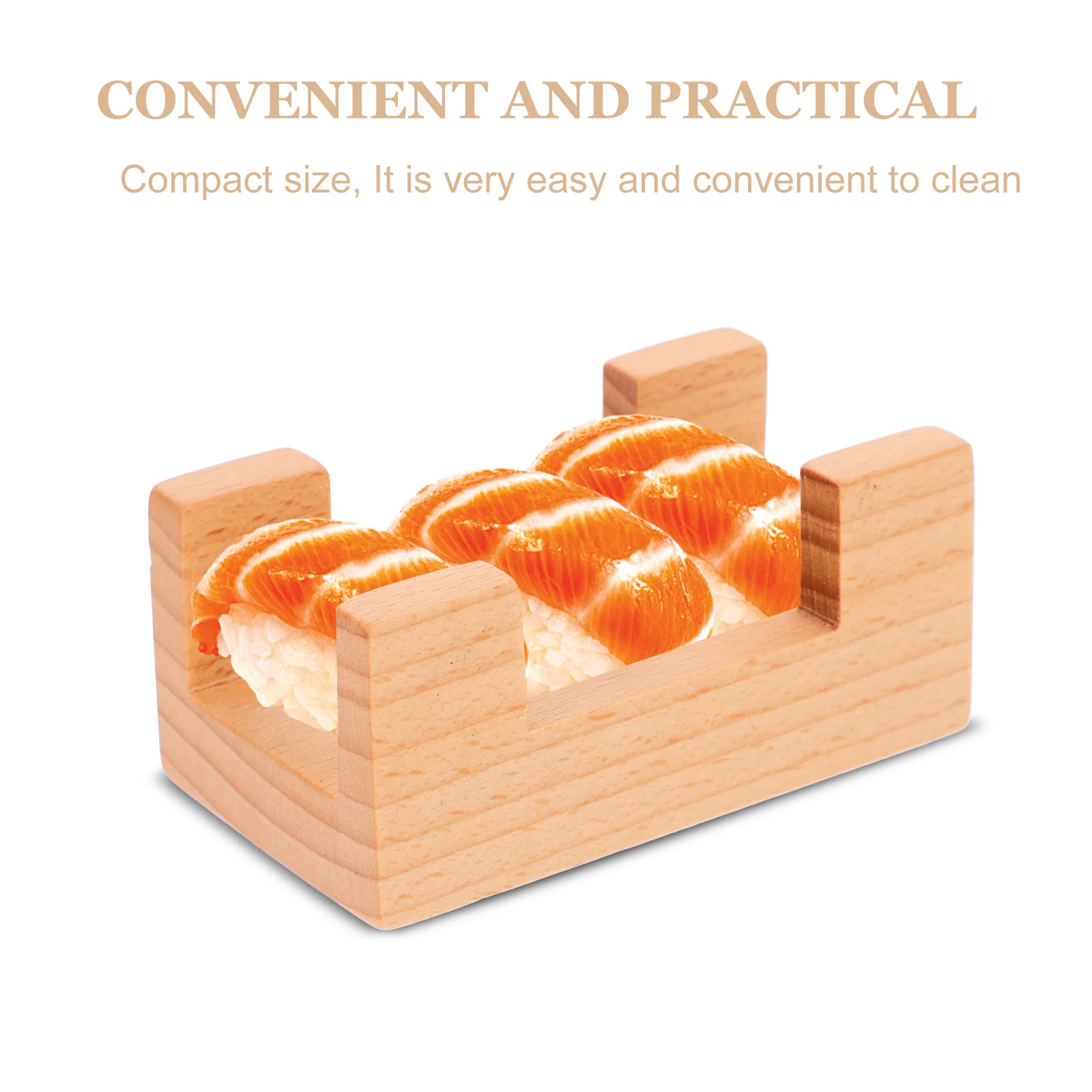 

Деревянный держатель для рулонов суши, легкая гладкая текстура, стеллаж для суши в японском стиле для ресторанов, отелей, вечеринок