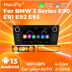 Navifly 7'' Carplay Android Car Radio For BMW 3 Series E90 E91 E92 2006-2011 Multimedia Video Player GPS Navigation 2Din Stereo