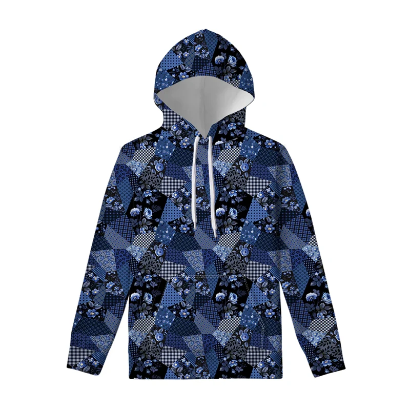 Autumn Fashion Sweatshirts For Men 3D Print Flower Pattern Leisure Harajuku Oversized Hoodie Hip Hop Trend Harajuku Street Tops