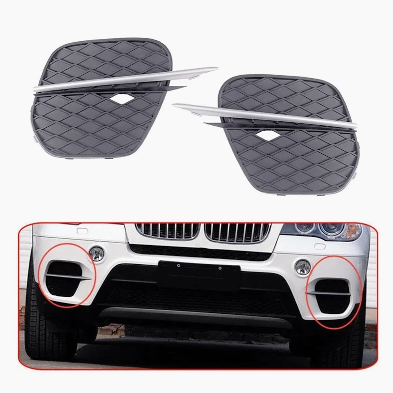 

1 Pair Front Bumper Grille Cover Grill Trim for -BMW X5 E70 2011-2013 51117222859 51117222860
