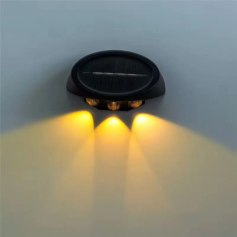 A33Z-Waterproof Solar Wall Lights,Outdoor 3 LED Fence Lamp For Garden, Yard Decoration,Energy Efficient Wall Washer Lights