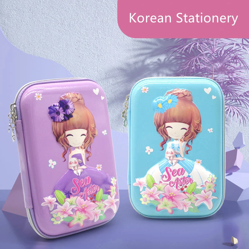 Pencil Case Girl Cases Box 3d Cute Estuche Estojo Escola Large Capacity Stationery School Supplies Unicorn Pencilcase Cartuchera