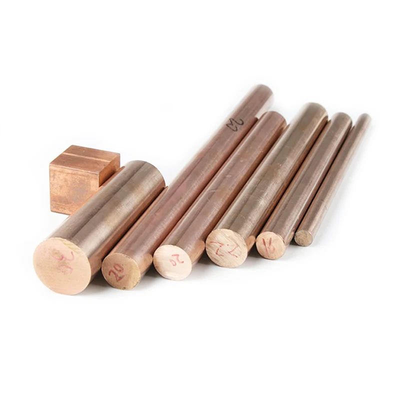 C17200 Copper Beryllium Alloy Rod Cylinder 1-45mm High Thermal Conductivity Electrolytic Electrode Bar Customizable