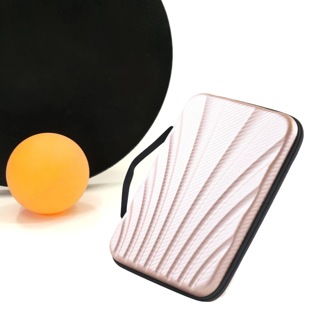 Pingpong Paddle Storage Bag EVA Square Shaped Table Tennis Racket Bag Portable Sports Racket Bag for 2 Paddles & Multiple Balls