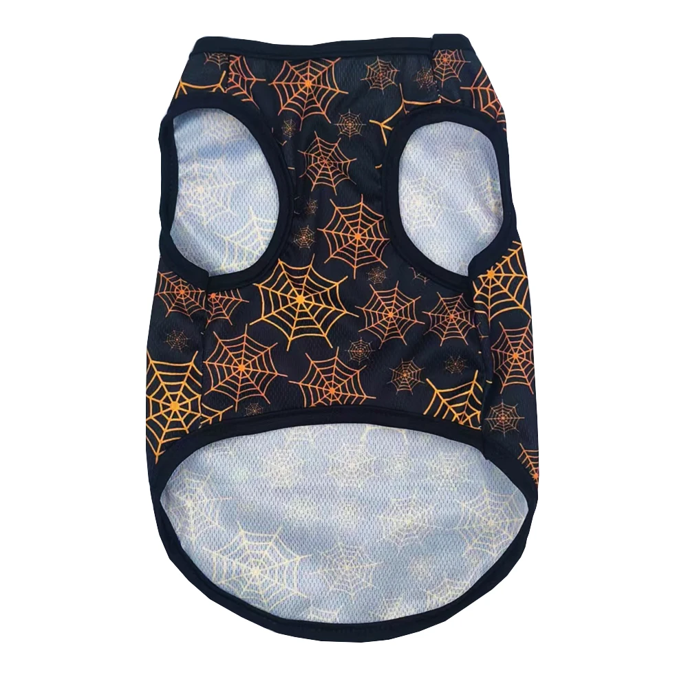 Halloween Kürbis Print Hunde kleidung für kleine mittelgroße Hunde Katzen atmungsaktive Haustier T-Shirt Chihuahua Französisch Bulldogge Welpen Kostüme – Detail 17