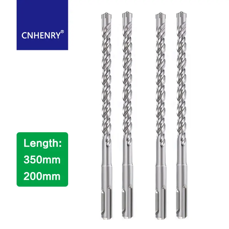 

SDS Plus Electric Hammer Drill Bits 6-32mm 4 Cutters Drilling Bits Length 200-350mm for Concrete Cement Rotary Masonry Wall