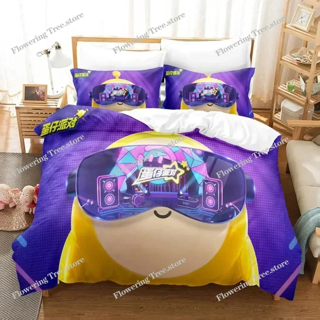 

Cartoon Eggy Party Game Bedding Set Boys Girls Twin Queen Size Duvet Cover Pillowcase Bed Kids Adult Fashion Home Textileextile0