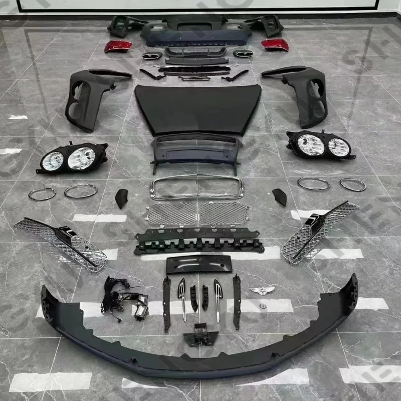 Facelift Body Kit for Bentley Flying Spur 2005-2012 to 2013-2019 with LED Headlight Taillight view 2