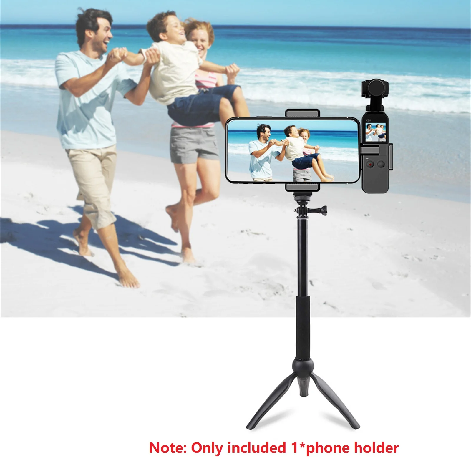 Untuk DJI OSMO Pocket / Pocket 2 Smartphone Fixing Clamp 1/4 inch Holder Mount BracketAdapter Aksesoris Kamera Olahraga