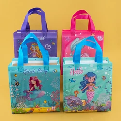 StoBag, Summer themed, Magical Mermaid Party Gift Bags, for kids birthday party supplies, Candy Book package, Reusable, 12/30pcs