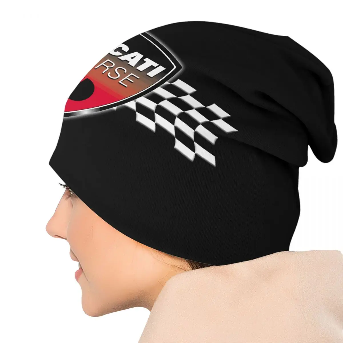 Benutzerdefinierte Ducatis Motorrad Beanie Cap Winter Warme Motorhaube Femme Stricken Hüte Fashion Outdoor Ski Beanies Hüte Für Männer Frauen
