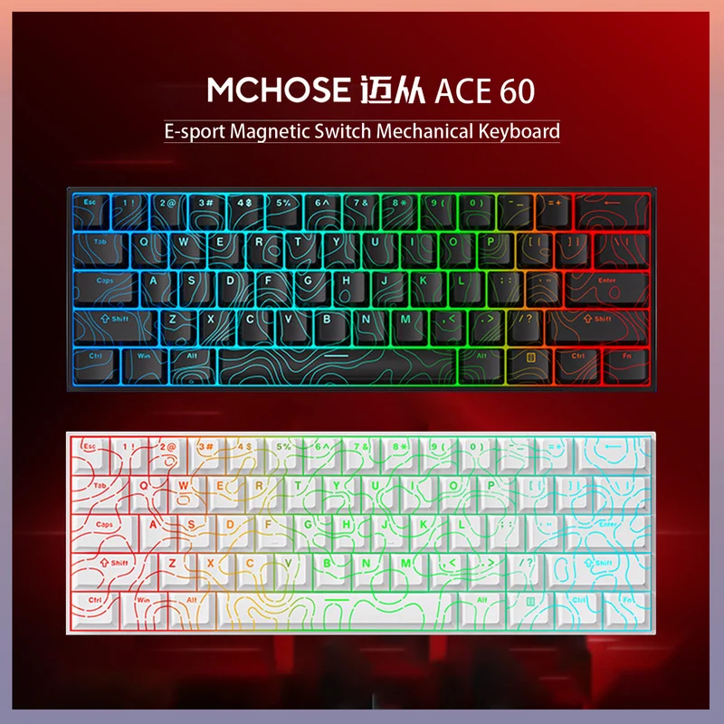 

Mchose Ace60 Ace68 Mechanical Keyboard Magnetic Switch Hot Swap E-Sports Customized Gaming Keyboard Pc Gamer Accessories