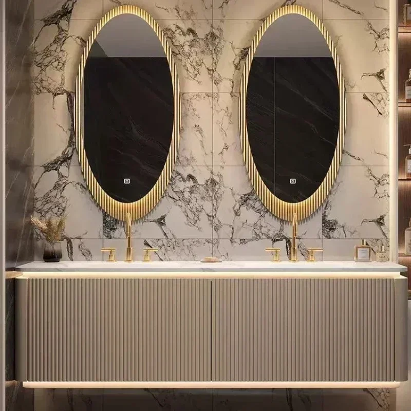 Bathroom Hanging Storage Cabinet with Drawer and Column Design for Organized Space