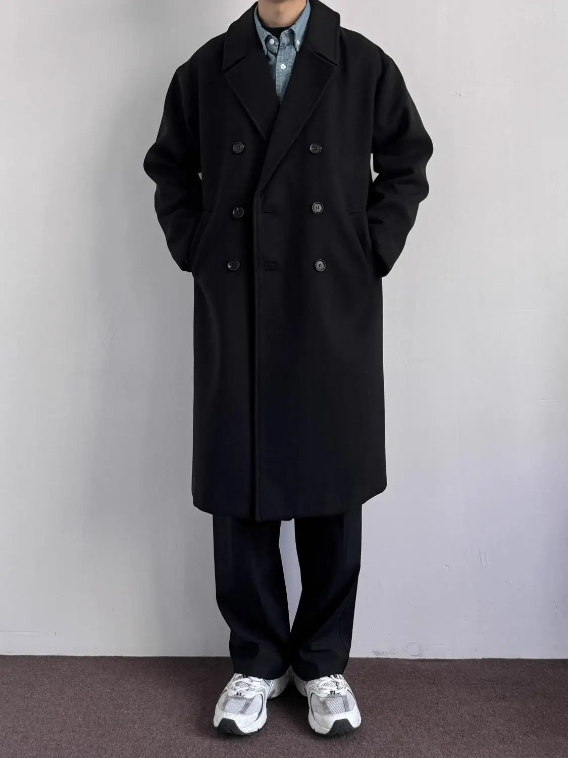 

Wool Blend Wrap Coat Mans Tartan Like Yellow Shiny Leisure Couples Washable Upscale Premium Thanksgiving Thickened Multilayer Bf