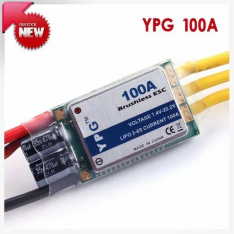 

YPG 100A ESC 2~6S SBEC Brushless Speed Controller For RC Helicopter airPlane