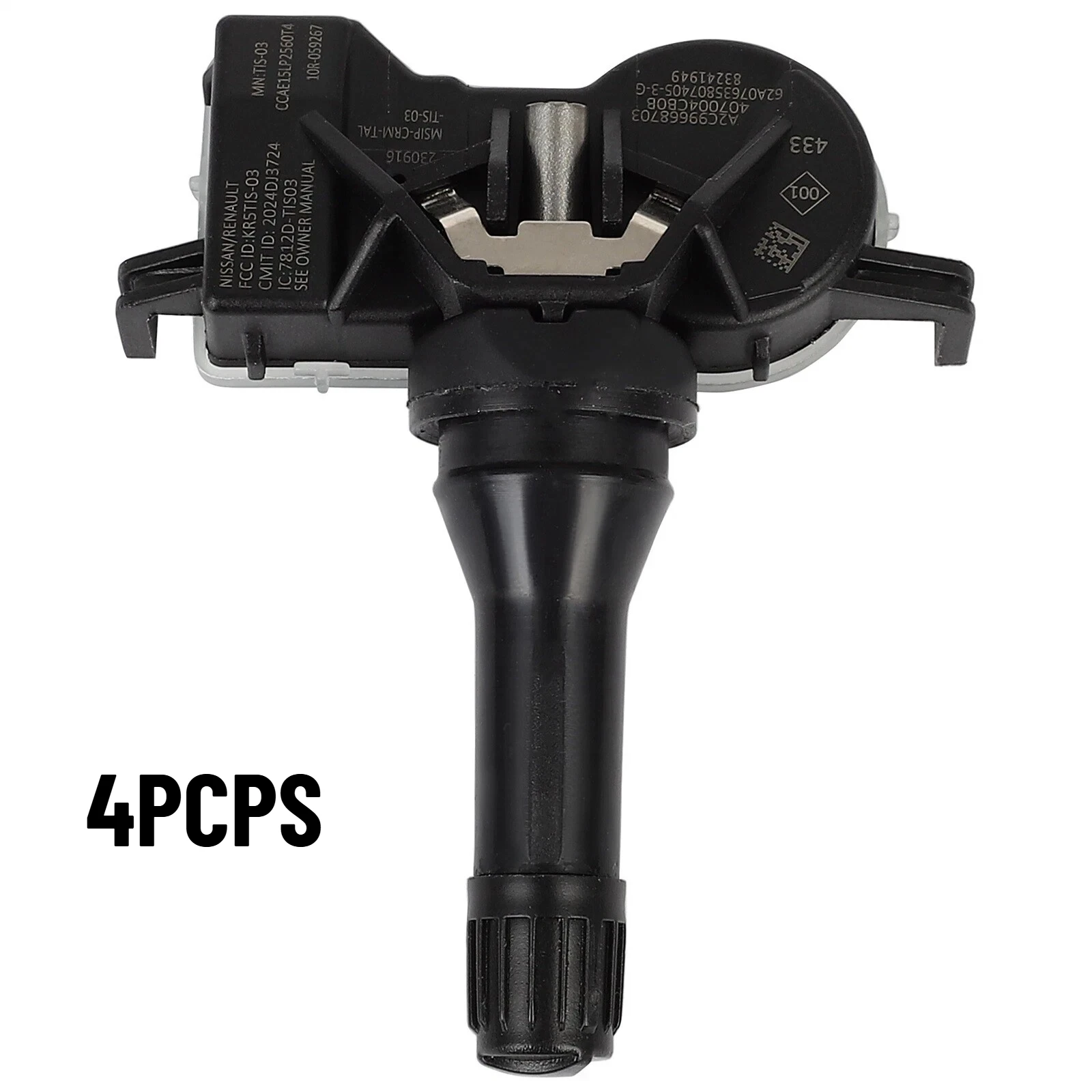 4PCS 407004CB0B Car Tire Pressure Monitor Sensor 433Mhz for Nissan Qashqai j10 j11 Trail NV200 Leaf Juke Note Lada Vesta Granta