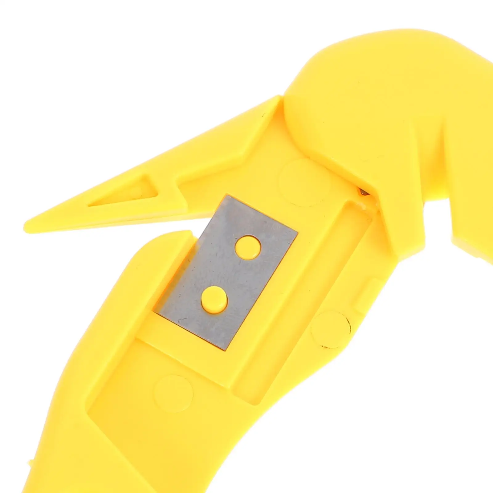 Yellow Box Opener Pocket Plastic Steel Reliable Design Hidden Blade Ergonomic Keychain Cardboard Paper