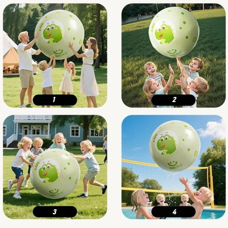 الأطفال نفخ لعبة كرة القدم الكبيرة المحمولة الكرتون ألعاب أطفال كرة قابلة للنفخ في الهواء الطلق السلامة لينة رشاقته اللعب الكرة هدية #4