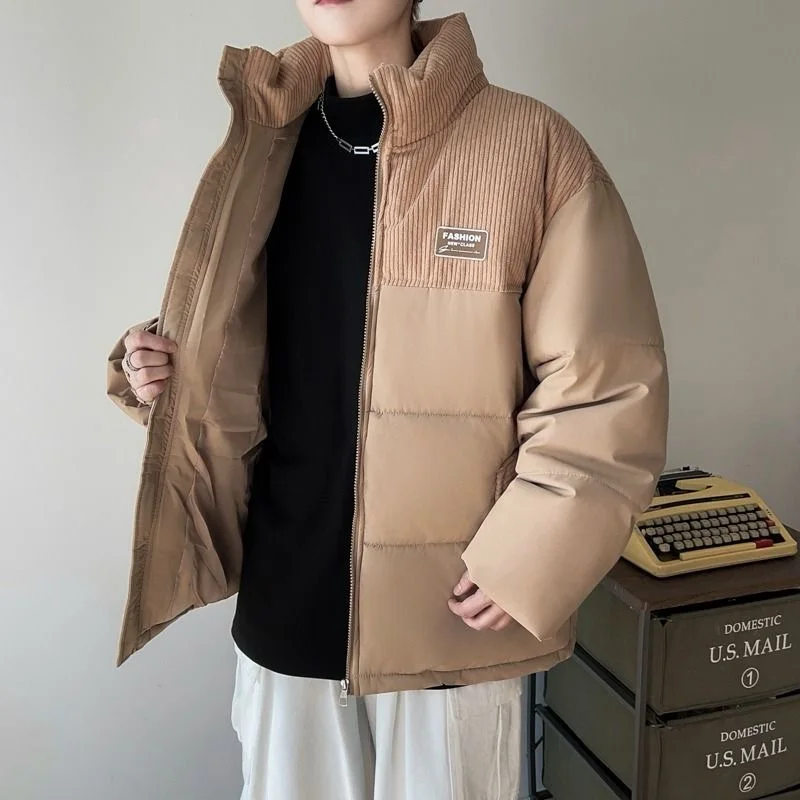 

Хлопковое пальто для пар, новинка 2025, трендовое универсальное вельветовое толстое теплое пальто с защитой от холода, уличное повседневное зимнее пальто-парка