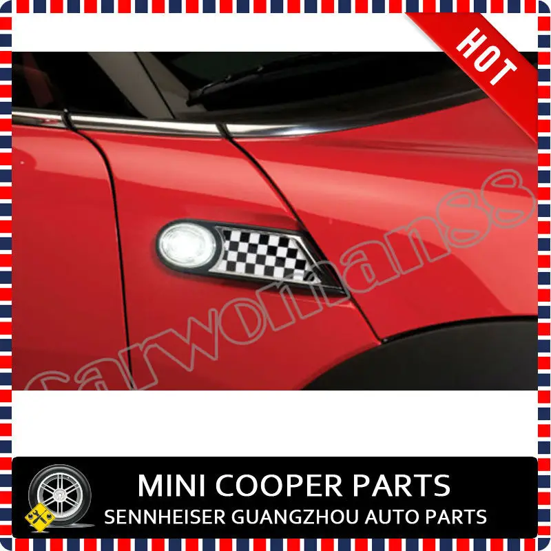 Brand New ABS Material UV Protected Checker Style Side Scuttles For mini cooper R55 R56 R57 R58 R59(2 Pcs/Set)