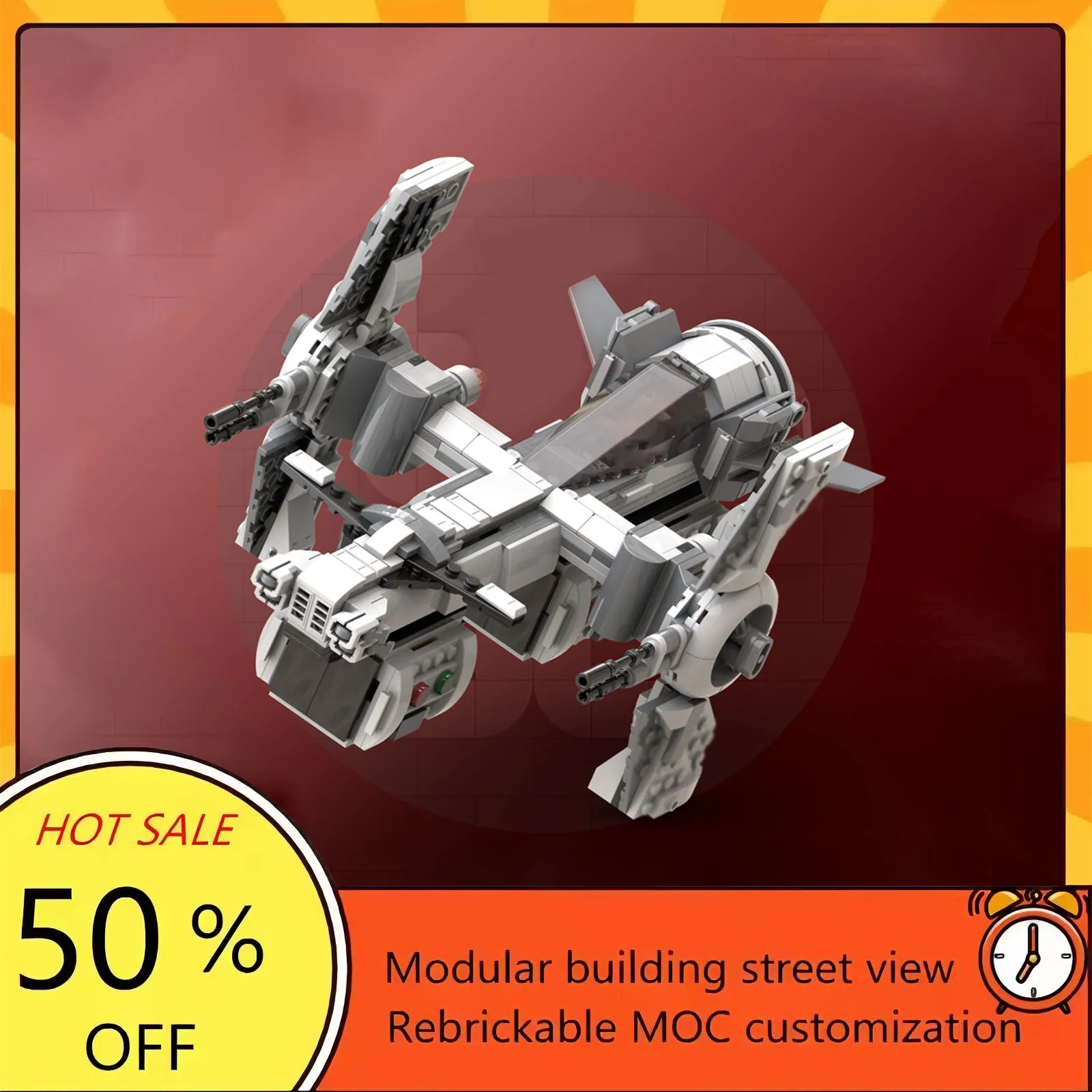 

595PCS Popular Space War Movie Model MOC Building Bricks Spaceship Modular Technology Gifts Holiday Assemble Children Toy Suit