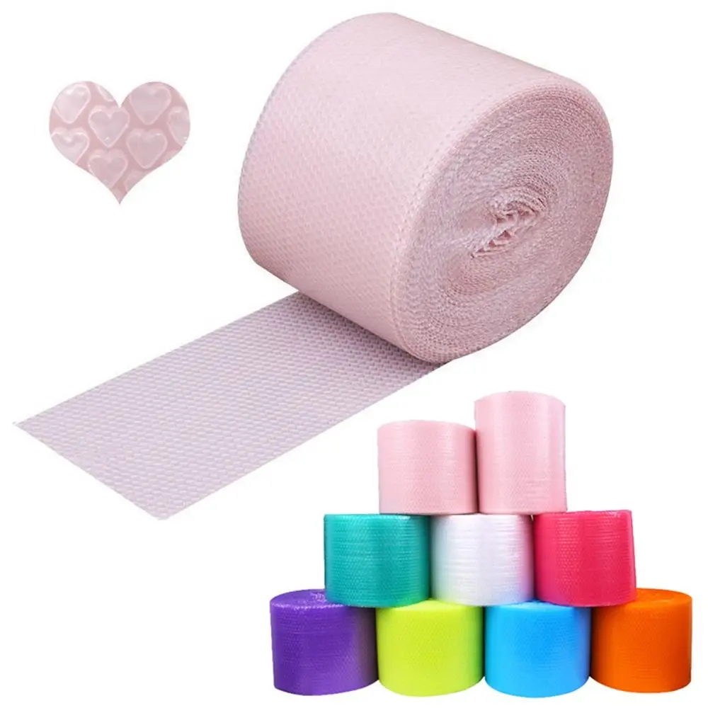 0.2*6M Lovely Thicked Heart Shape Bubble Wrap Shockproof Packaging Buffer Buffer Packaging Bubble Paper Foam Roll Fragile Glass