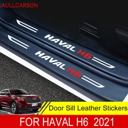 For GWM Haval H6 2024 2023 2022 Car Door Sill Pedal Board Cover Trim Carbon Fiber Rear Bumper Trunk Sticker Auto Accessories