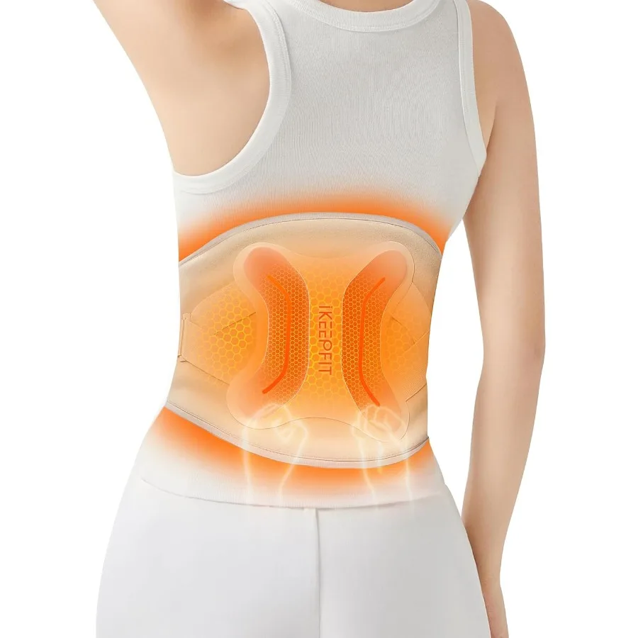 

Cordless Heating Pad for Back Pain Relief: MAXwarm 4.0[2025 Upgraded] Electric Heat Pad with Massager for Period Cramps Extra L