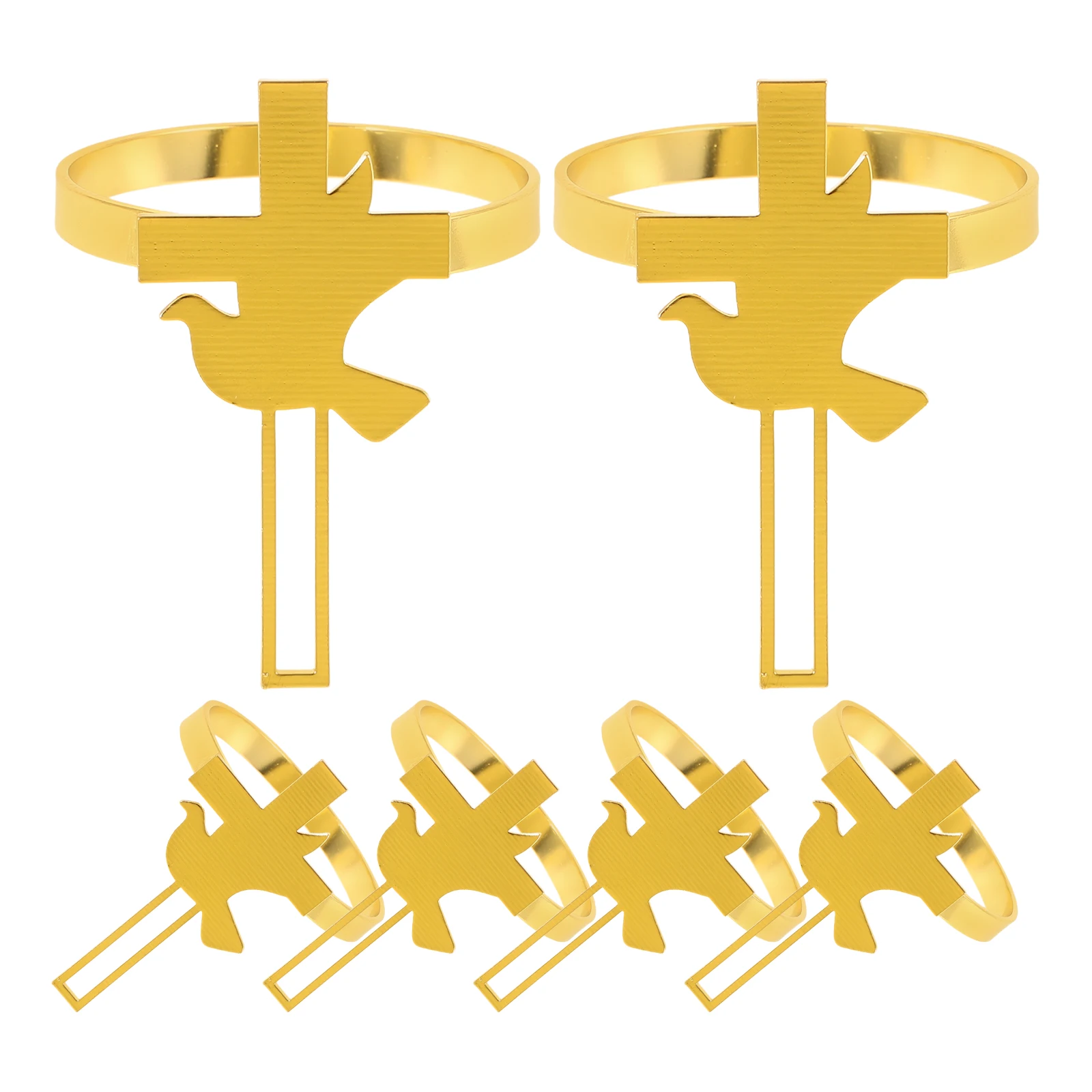 

6pcs Cross Rings Metal Decorative Napkin Holders For Weddings Hotel Restaurant Party Holiday Table Decoration Serviette Ring Set