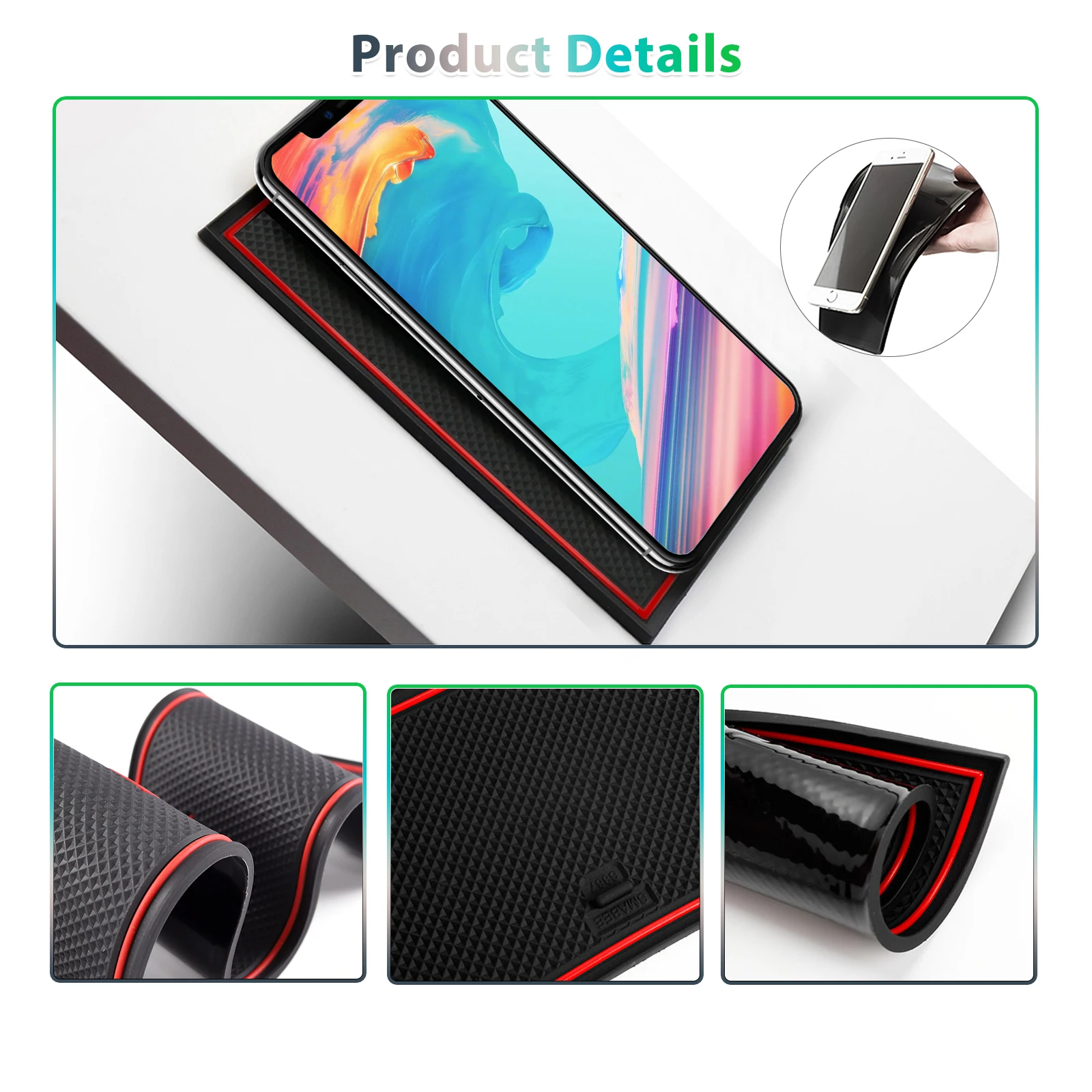 Immagine 6: RUIYA per Jeep Avenger 2023 2024 2025 Auto Porta Scanalatura Mat Antiscivolo Slot Pad Auto Interni Jeep Avenger 2025 Accessori