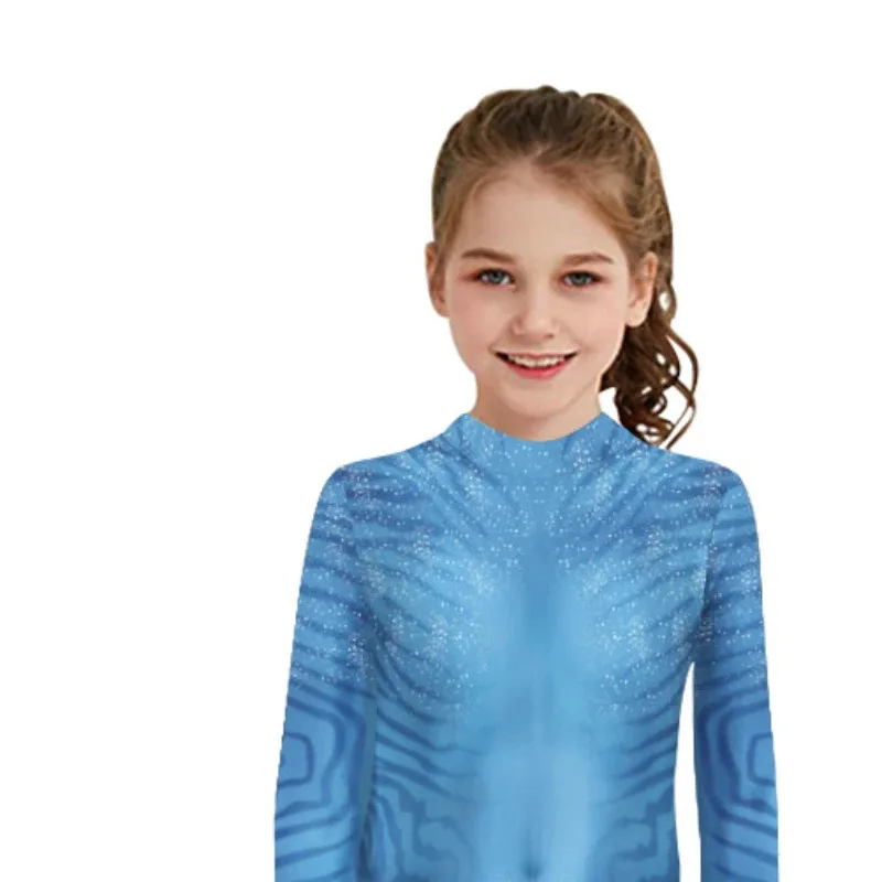 

Cosplay Anime Children's Avatar Performance Role-playing Costume Cos Character Digital Printed Tight Jumpsuit 72th