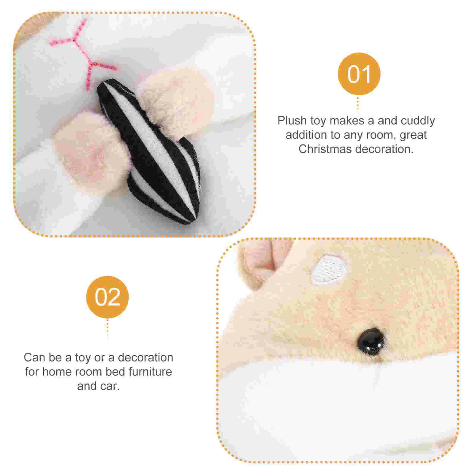 Chew Christmas Office Travel Baby Toys Hamster Plushie 2300X1600X1000CM Kids Stuffed