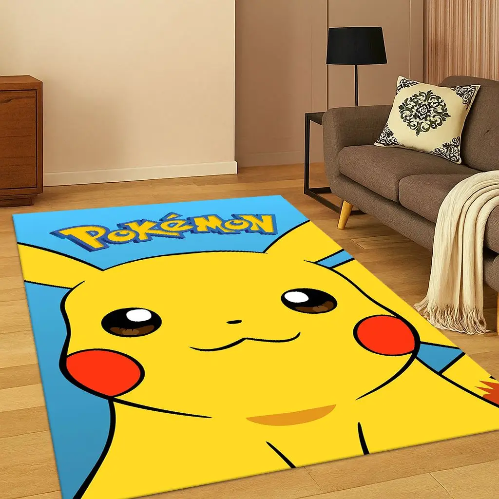 Pokemon Pikachu Elf Monster dibujos animados lindo niño alfombra para sala de juegos sala de estar dormitorio felpudo decoración antideslizante alfombra de juego regalo