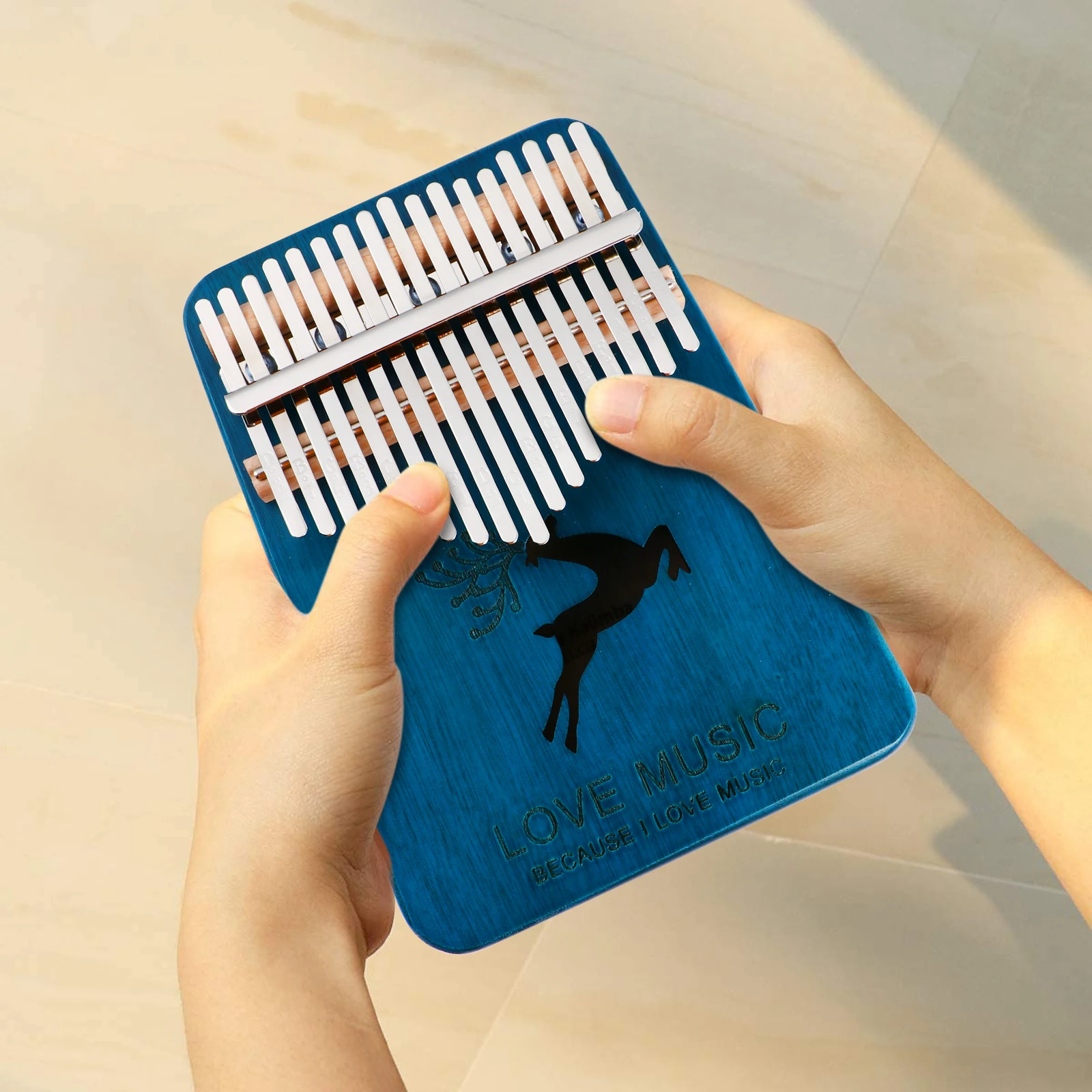 

Thumb Kalimba Piano Creative Finger Instrument Portable Wood Educational Musical