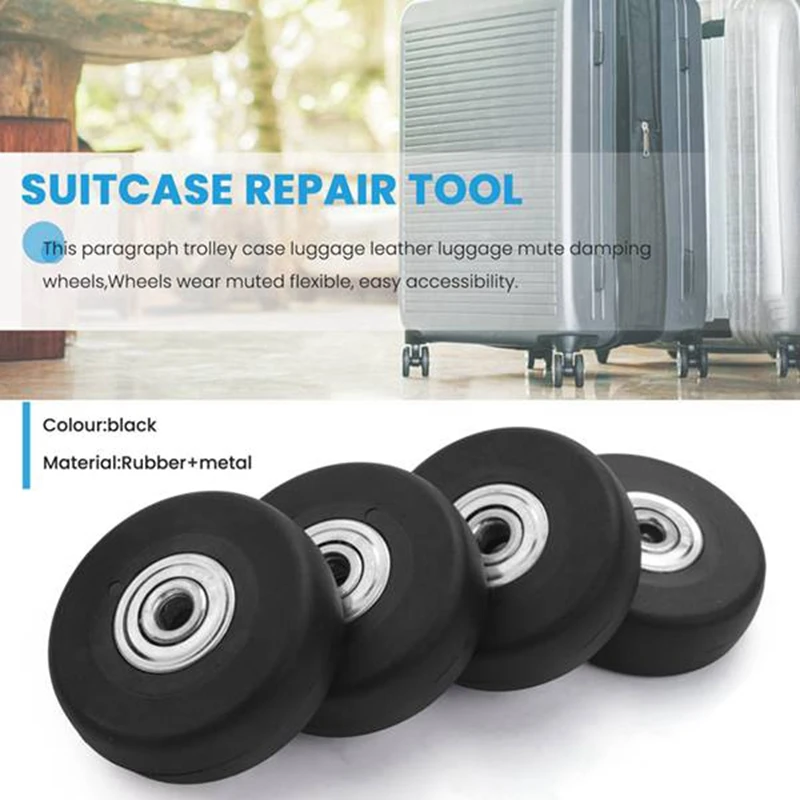 OD 50Mm 12 Sets Of Luggage Suitcase Replacement Wheels Axles Deluxe Repair Tool