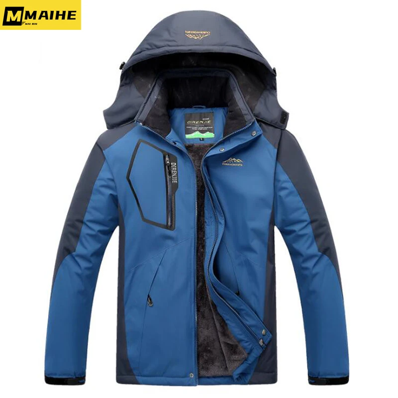 

Men's Winter Inner Fleece Jacket Men Outwear Sportswear Warm Brand Coats Parkas Male Waterproof Windbreaker Thermal Jackets 5XL