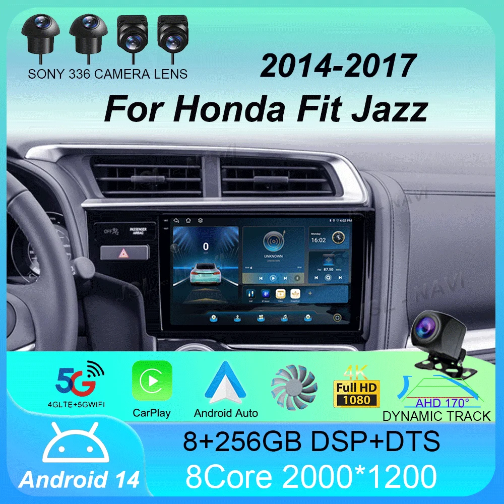 

Car Radio Android 14 Carplay Auto Multimedia Player For Honda Fit Jazz 2014 2015 2016 2017 Autoradio GPS Stereo 2din Head Unit