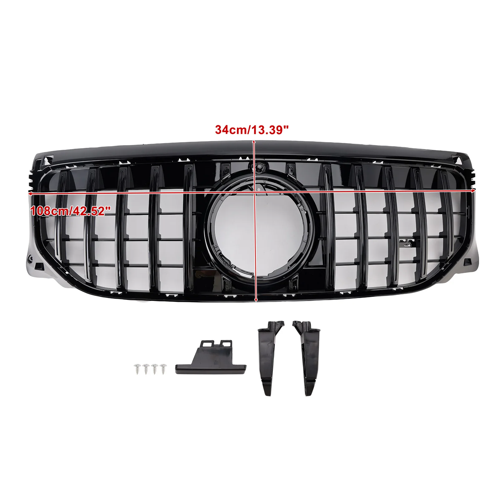 Artudatech Black Front Bumper Grille Grill Fit for Mercedes Benz GLB X247 GLB200 GLB250 2024+ Car Accessories view 2